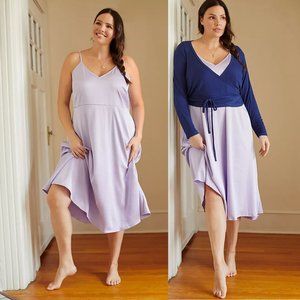 DAILY PRACTICE BY ANTHROPOLOGIE THE WRAP TWO-IN-ONE MIDI DRESS